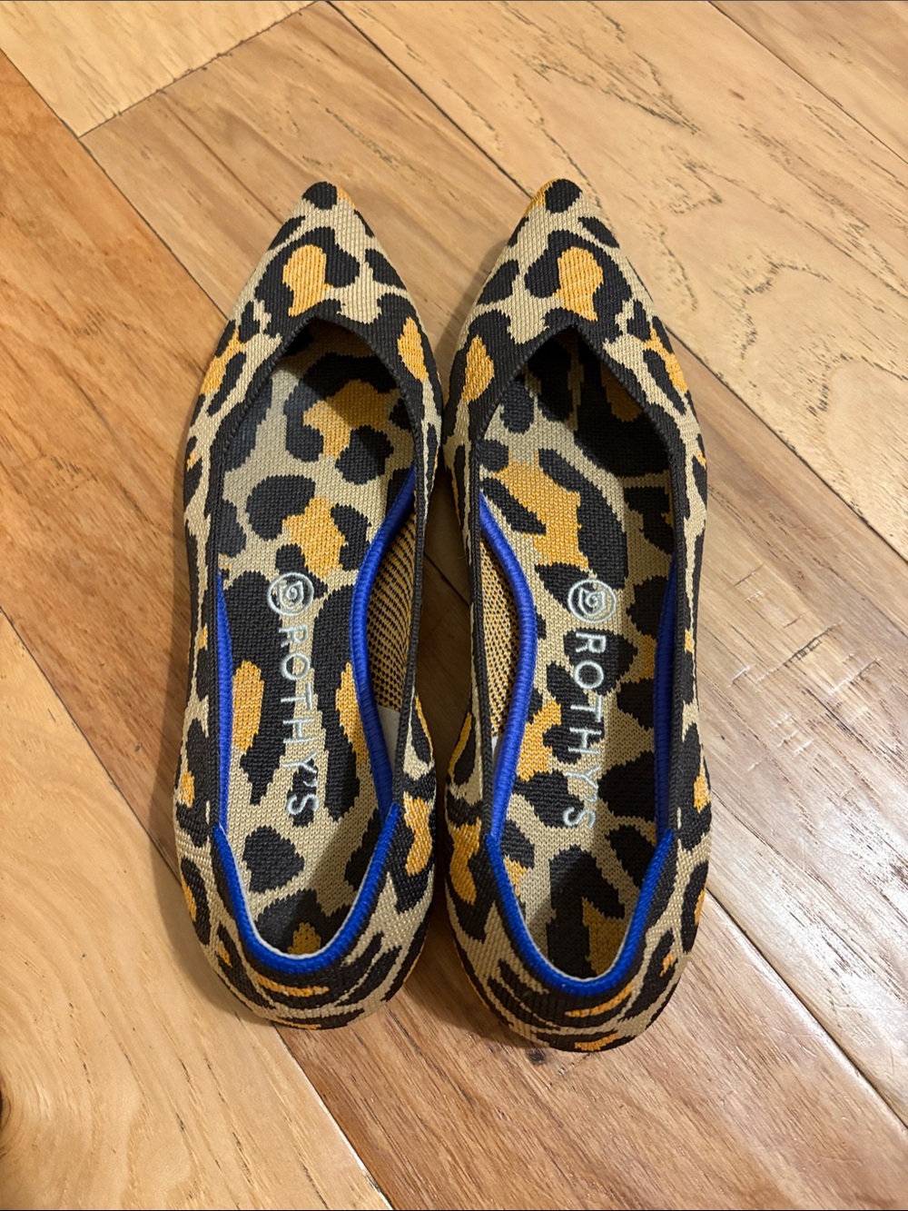 Rothy's Leopard Print The Point Flats Size 9.5
